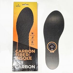 ESTCARBON Premium Carbon Fiber Shoe Insole Orthotic Rigid 1 PC 43 US Men 11-11.5